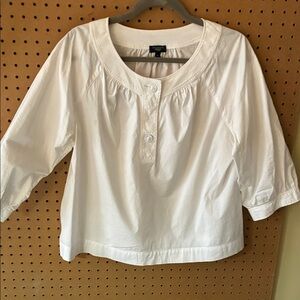 Talbots Cream Button-Front Top
